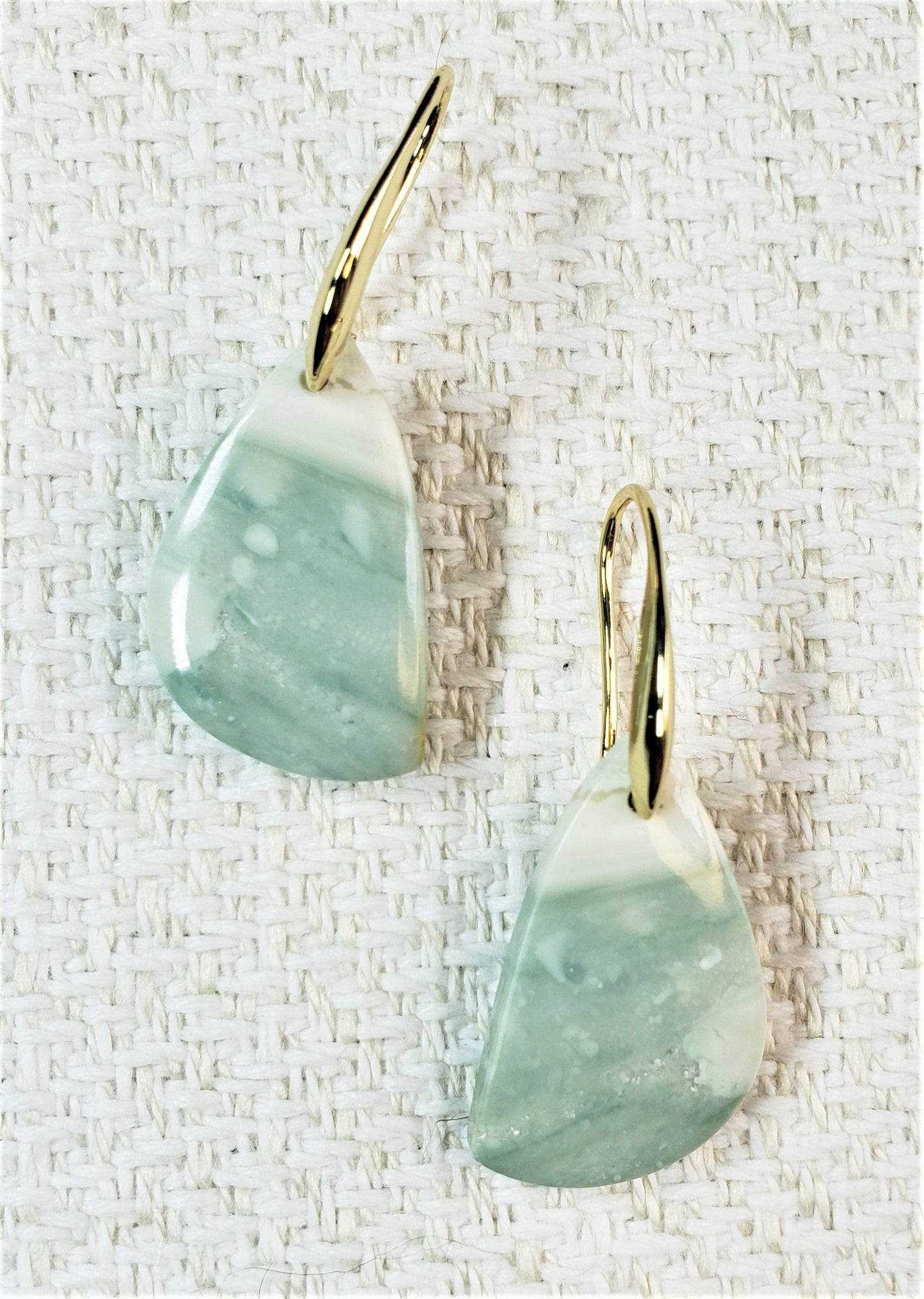 Green Lace Agate Earrings