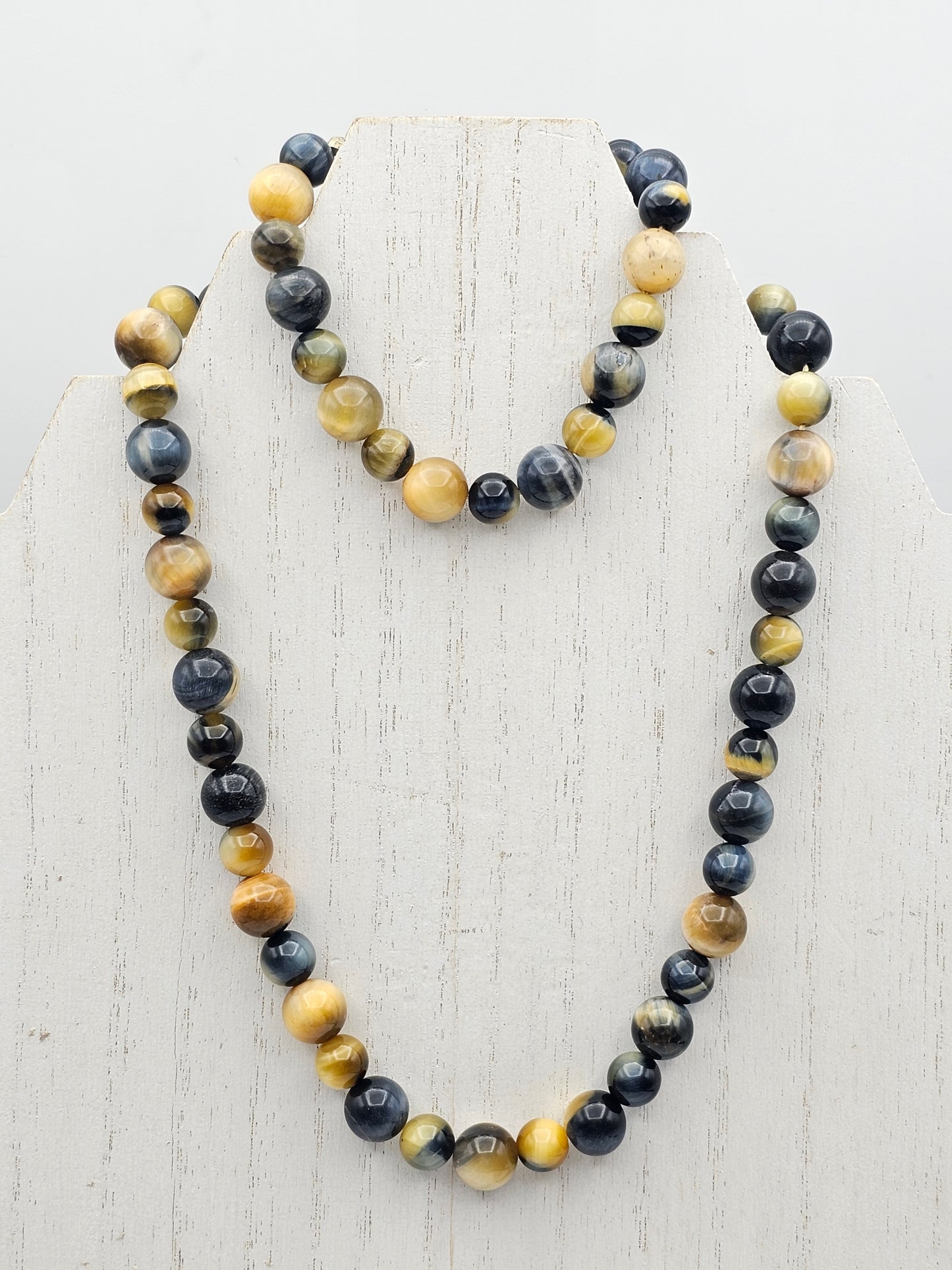 Golden Blue Tiger's Eye Necklace