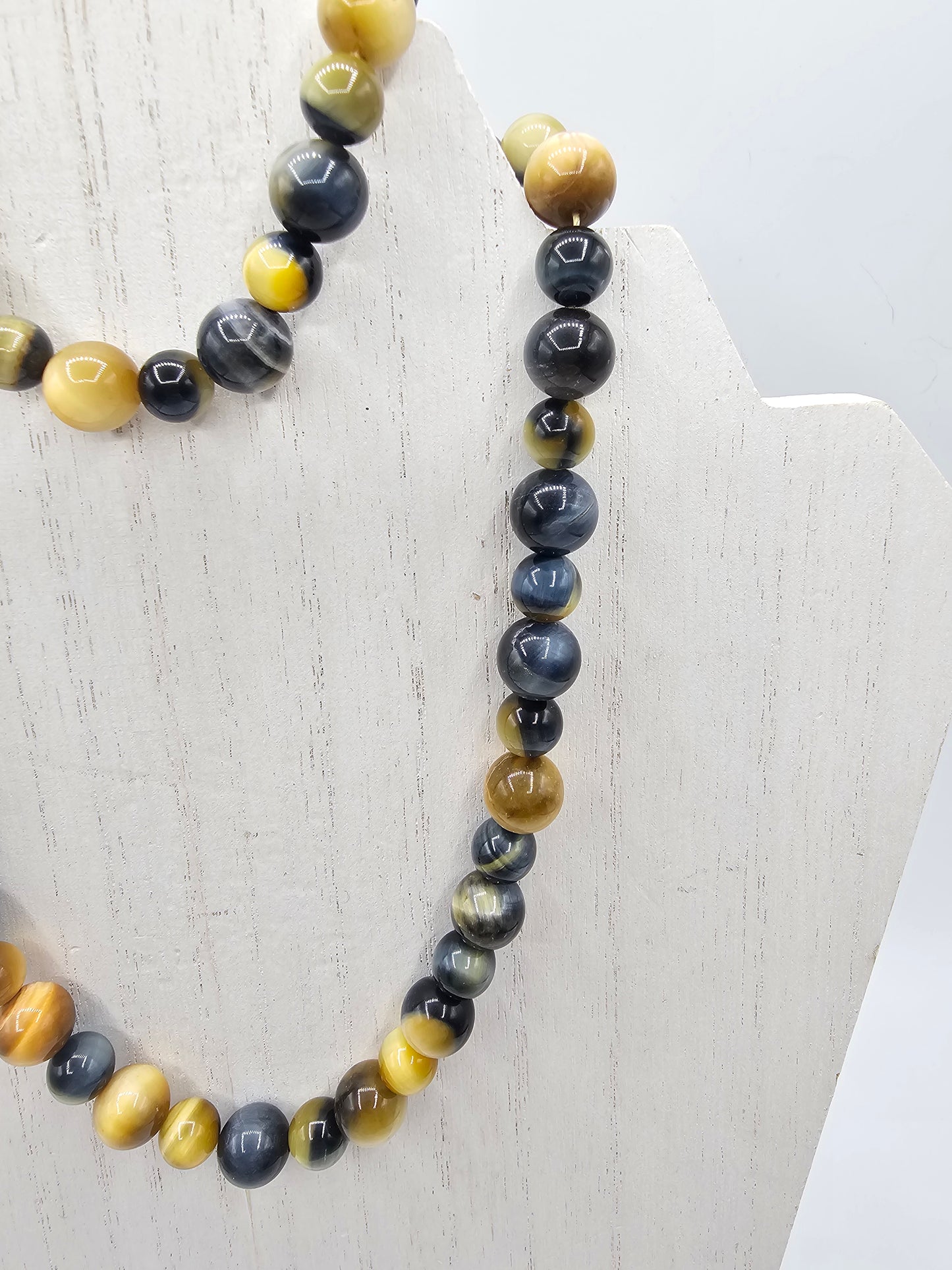 Golden Blue Tiger's Eye Necklace