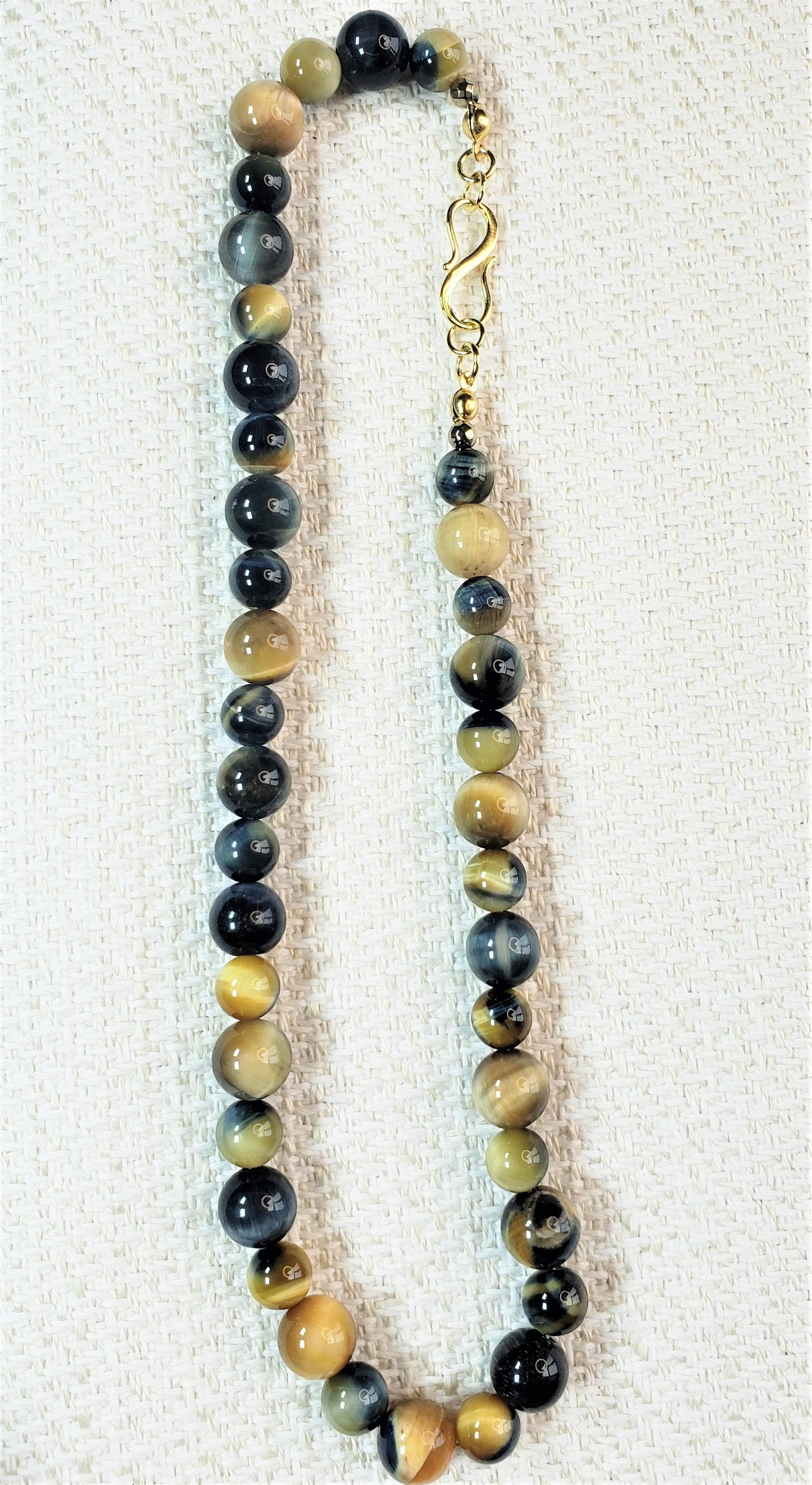 Golden Blue Tiger's Eye Necklace