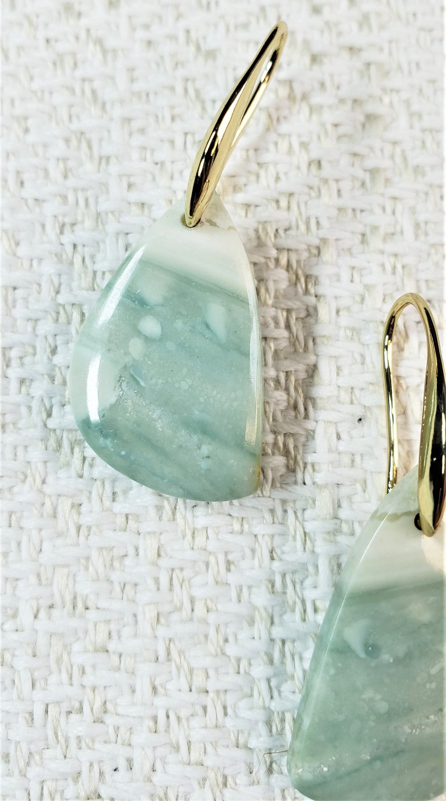 Green Lace Agate Earrings