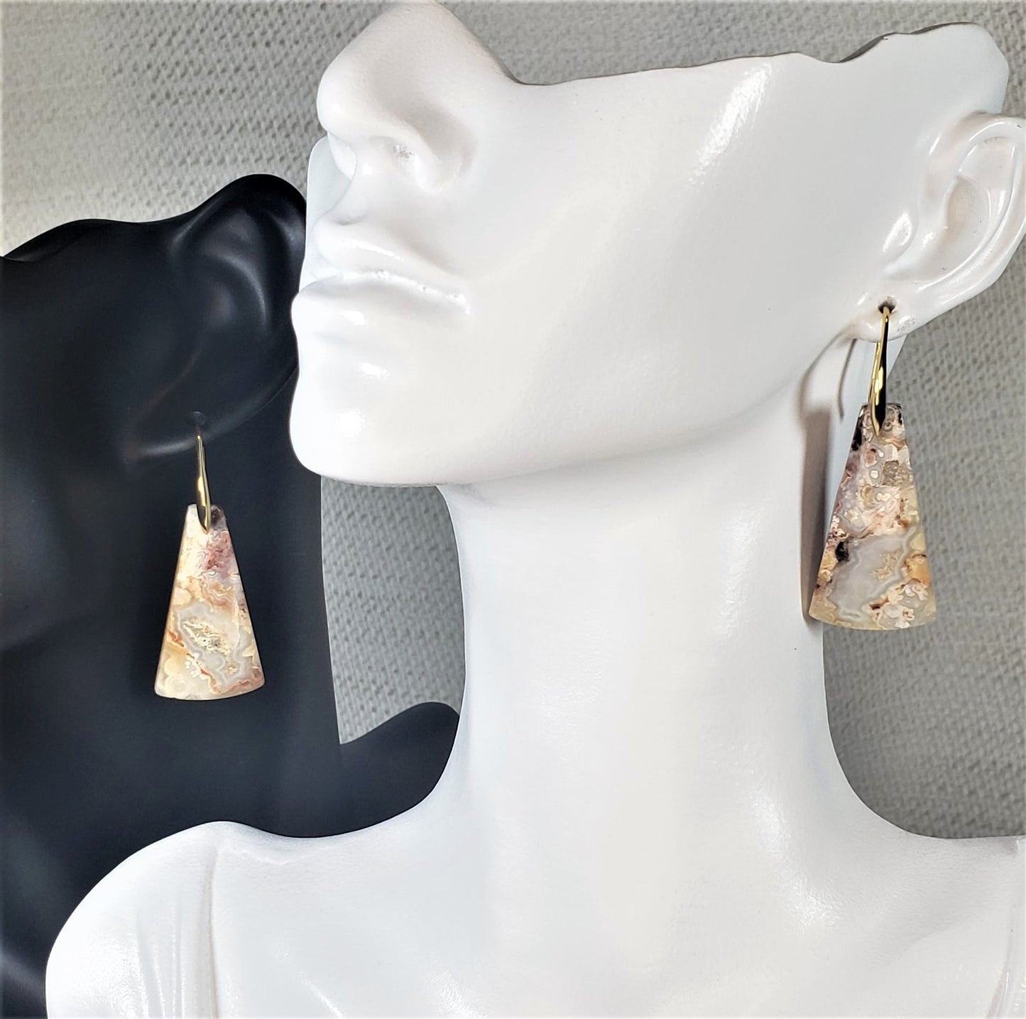 Crazy Lace Agate Earrings